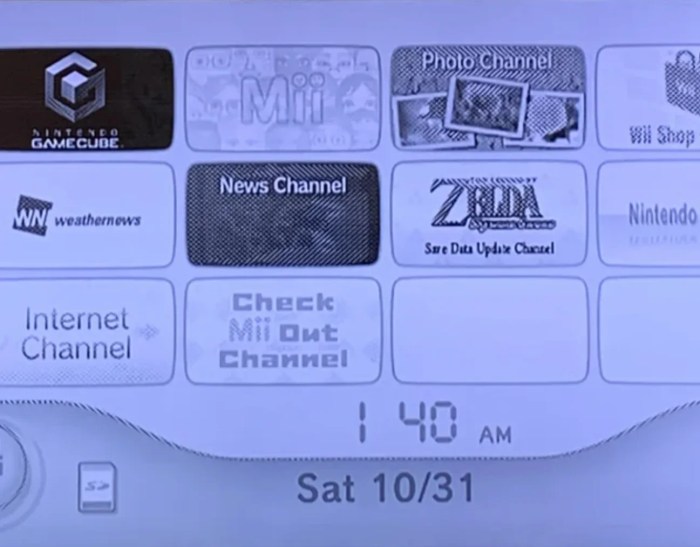 Wii is black and white