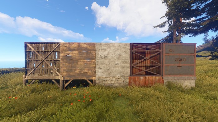 Wooden high wall rust