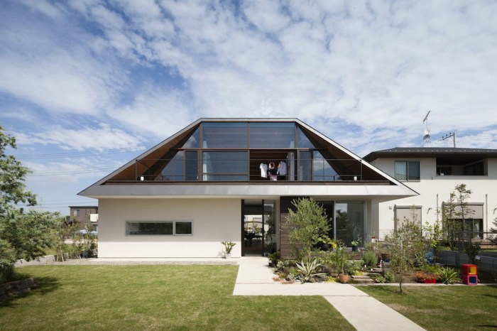 House with a glass roof