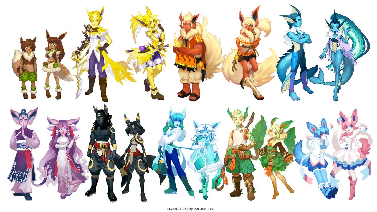 Male vs female eevee