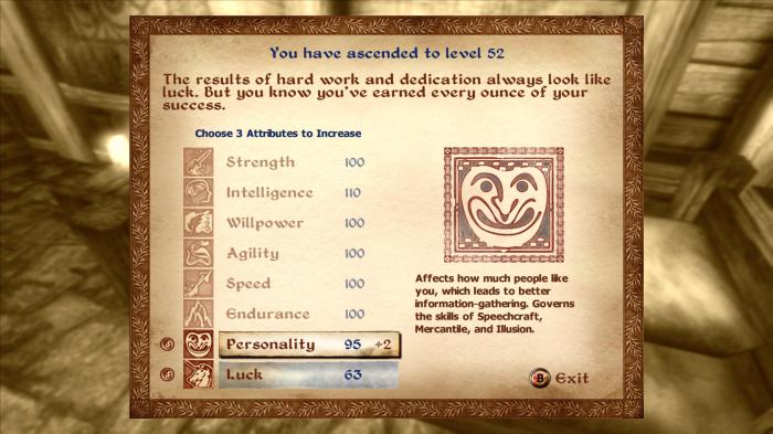 Highest level in oblivion