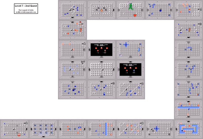 Zelda map legend level maps demon nes quest toggle nesmaps