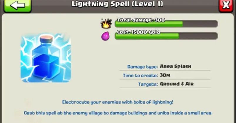 Clash of clans lightning