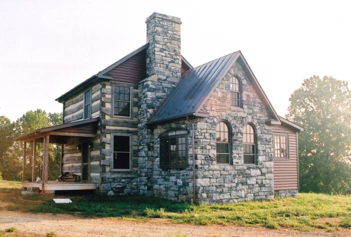 Stone and wood house
