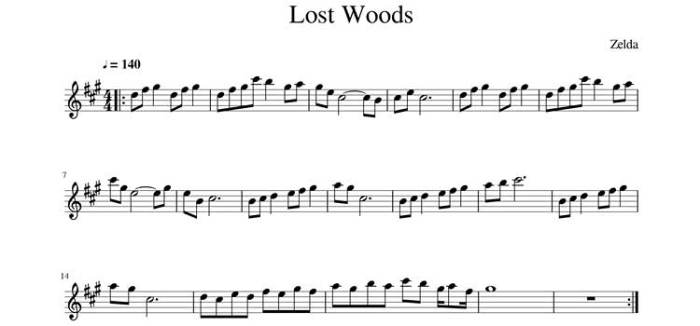 Lost woods sheet music