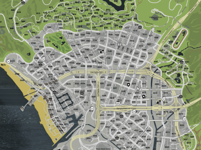 Gta 5 street names map