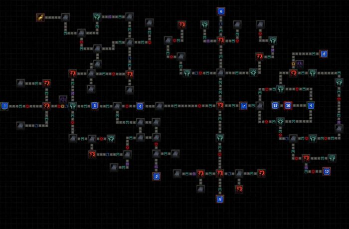 Dungeon darkest belly beast courtyard crimson viscount layout location