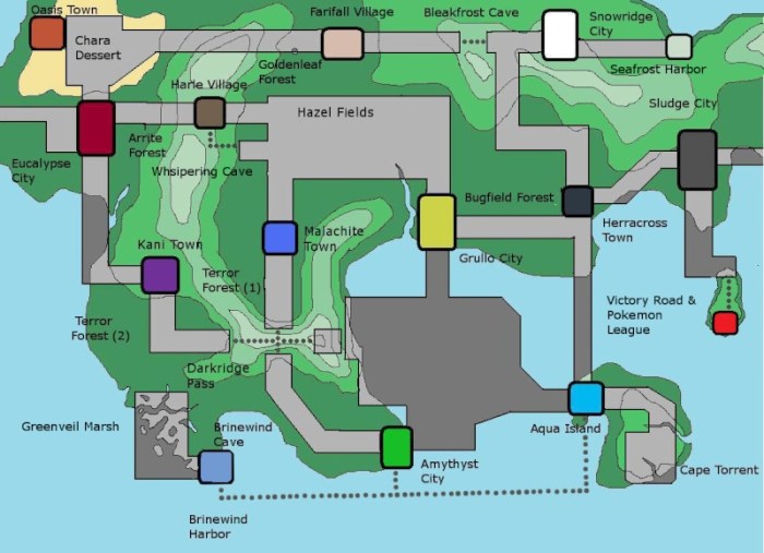 Pokemon blue town map