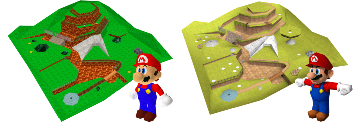 Mario 64 vs mario 64 ds