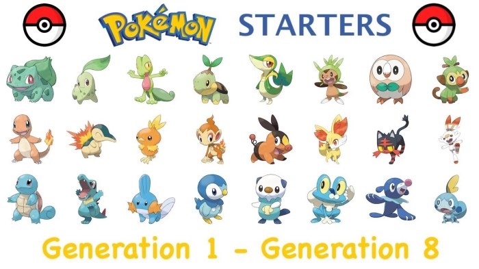 Pokemon all gen starters