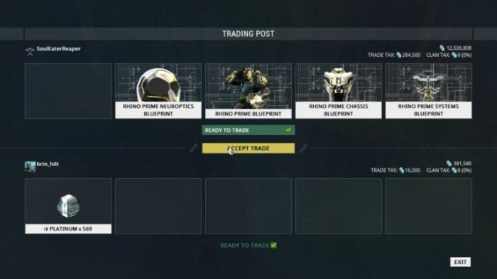 How to trade on warframe