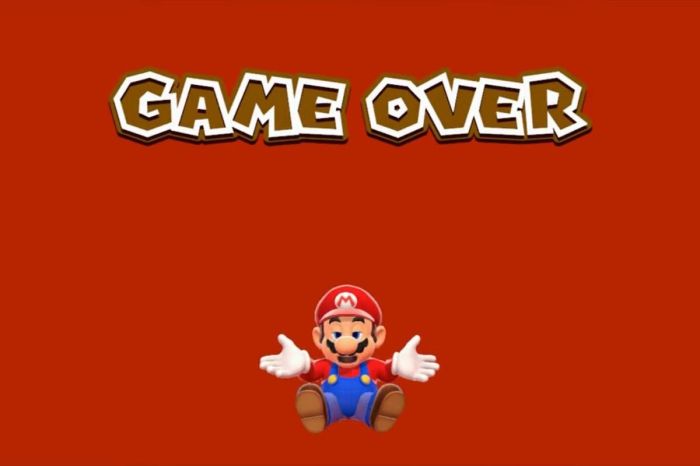 Mario 3d world game over