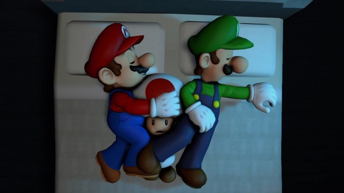 Mario and luigi sleeping