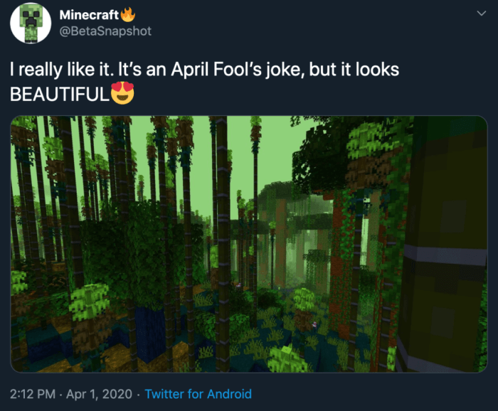 Minecraft april