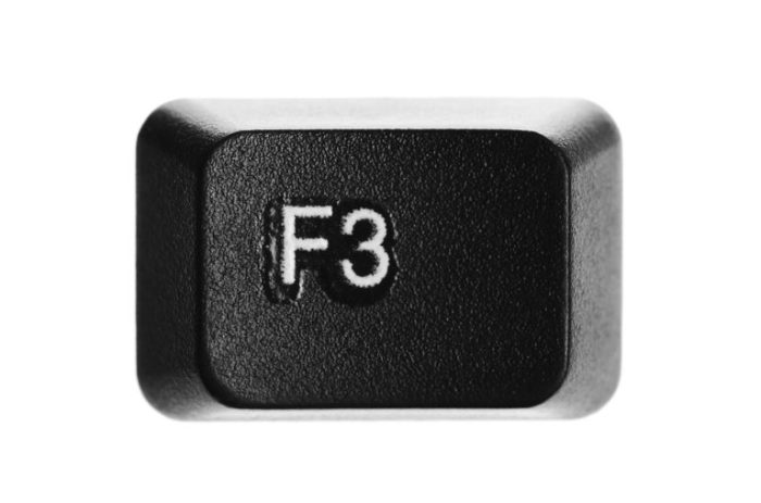 F3 button not working