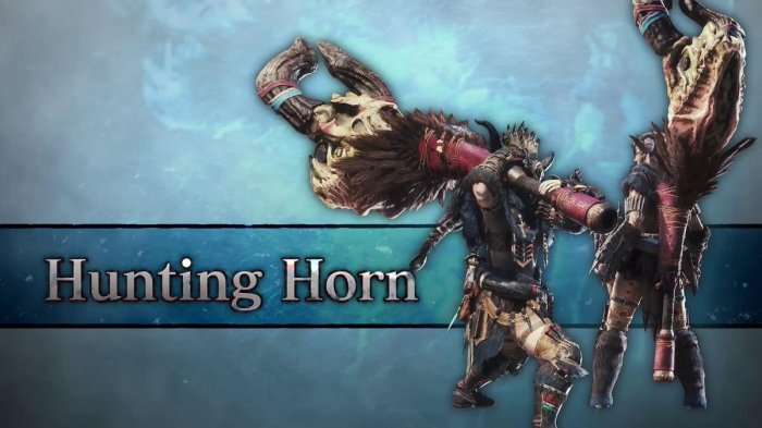Hunting horn mhw monster hunter horns top