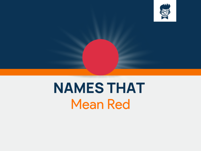 Red meaning name tag
