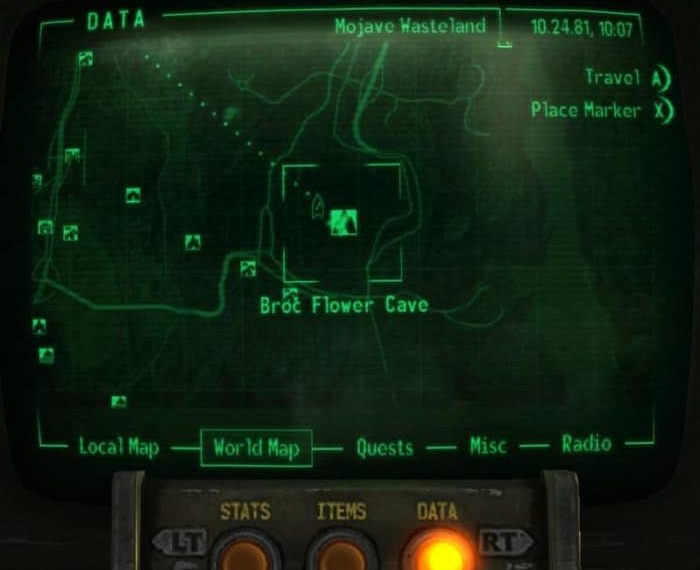 Fallout vegas cave flower broc
