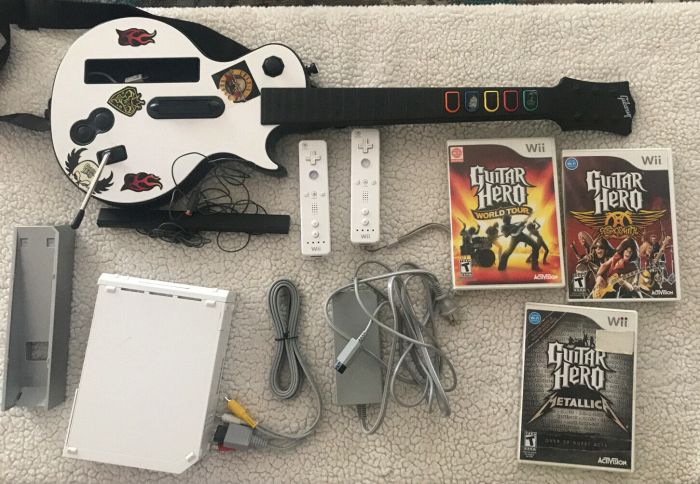 Wii console guitar hero