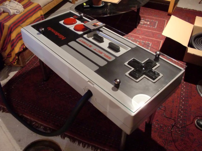 Video game console table