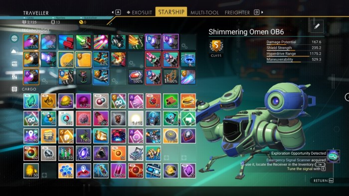 No man's sky inventory