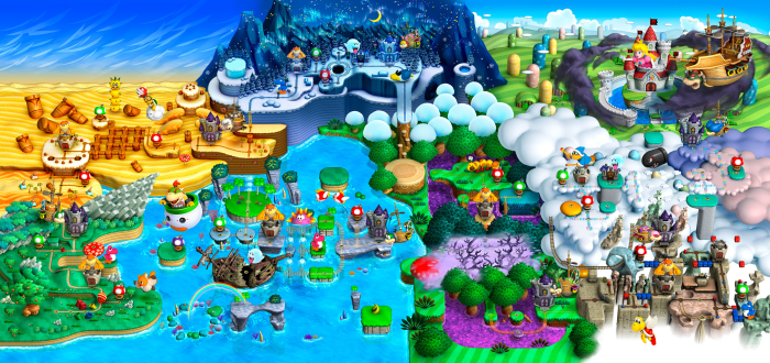 New super mario bros map