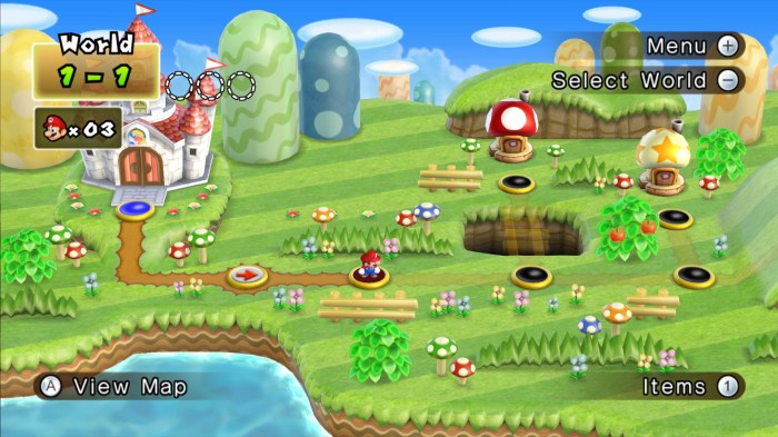 Mario wii bros super select screen worlds map levels luigi nsmbw game games 2009 selection but wiki gametripper
