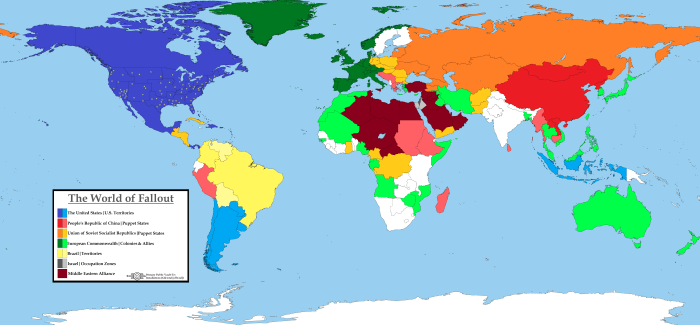 Fallout map of the world