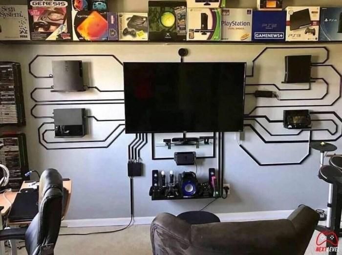 Gaming system wall mount