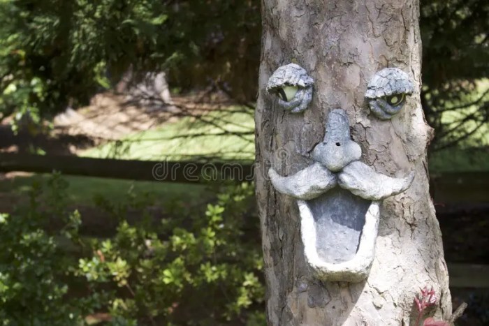 Old man face for tree