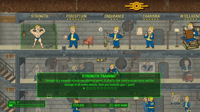 Fallout survival mode perks stats starting