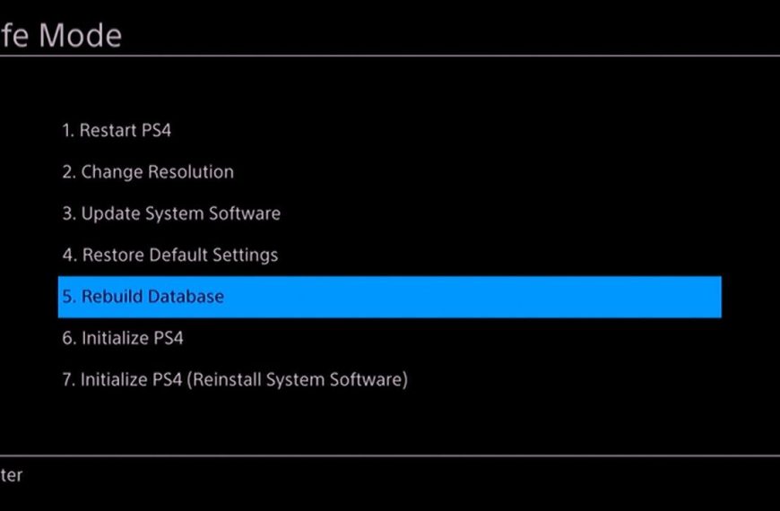 Rebuild database on ps3