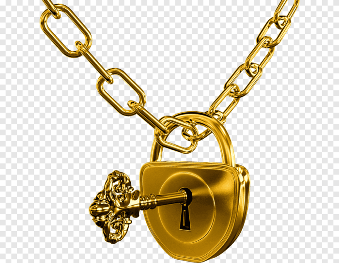 Golden lock and key