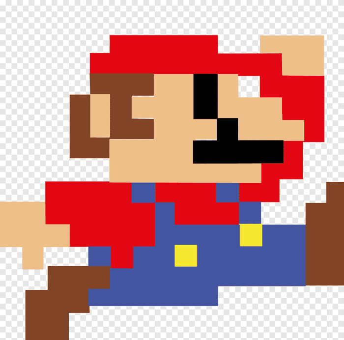 Jumping 8 bit mario