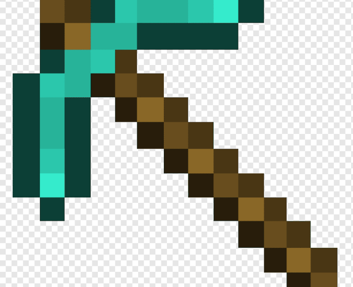 Gold pickaxe mine diamond