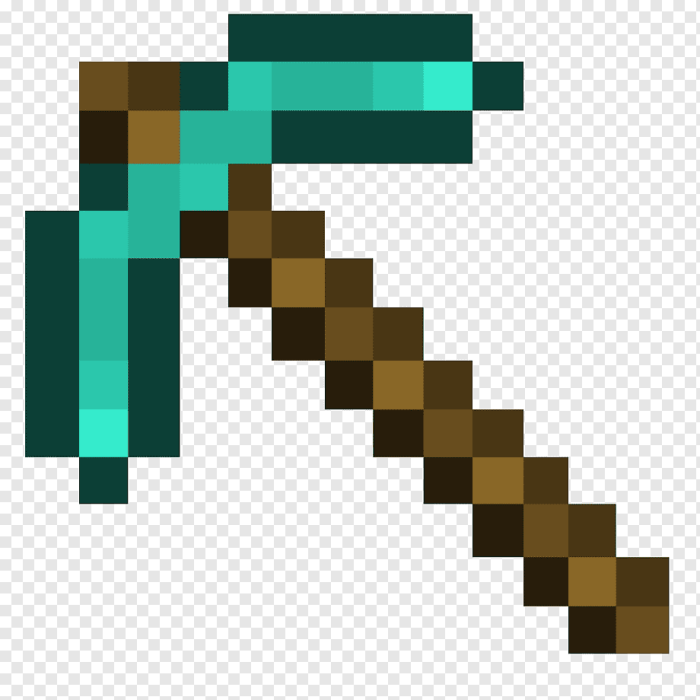 Gold pickaxe mine diamond