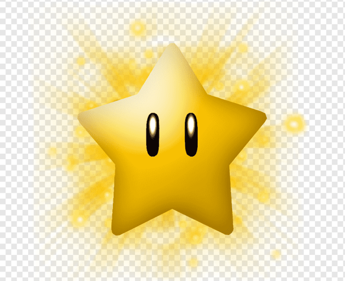 Yellow star from mario