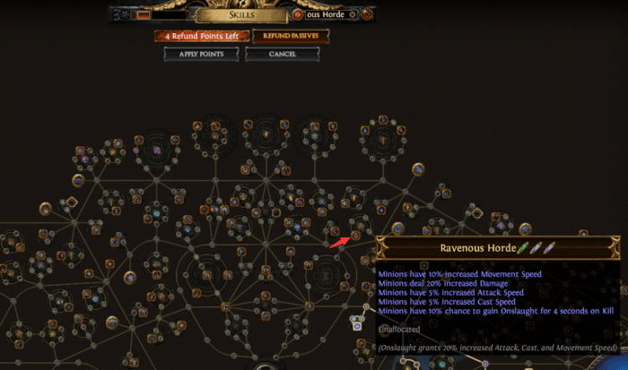 Onslaught path of exile