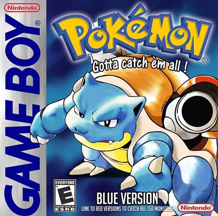 Blue pokemon gameboy game