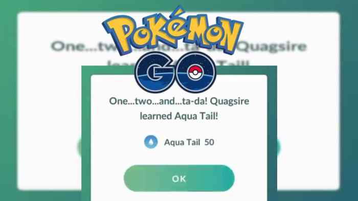 Pokemon go aqua tail