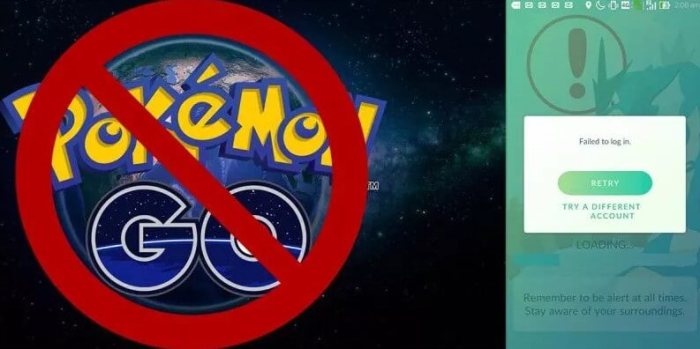 Can't log in pokemon go