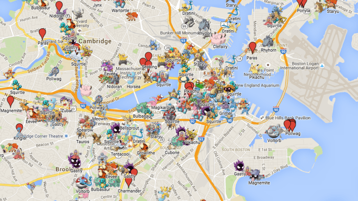 Pokemon go routes map