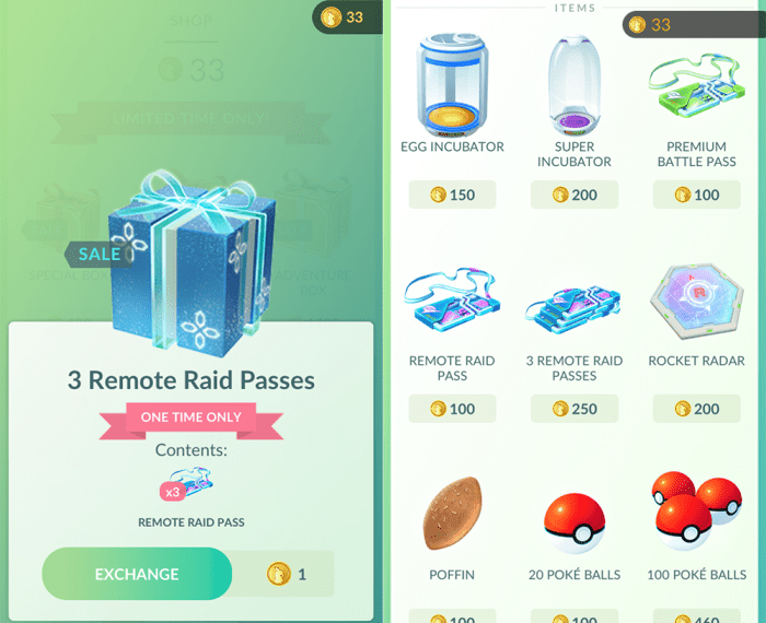 Raid pass go pokemon remote