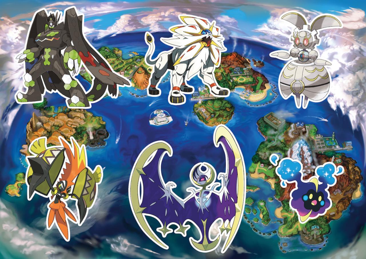 Pokemon sun pokemon map