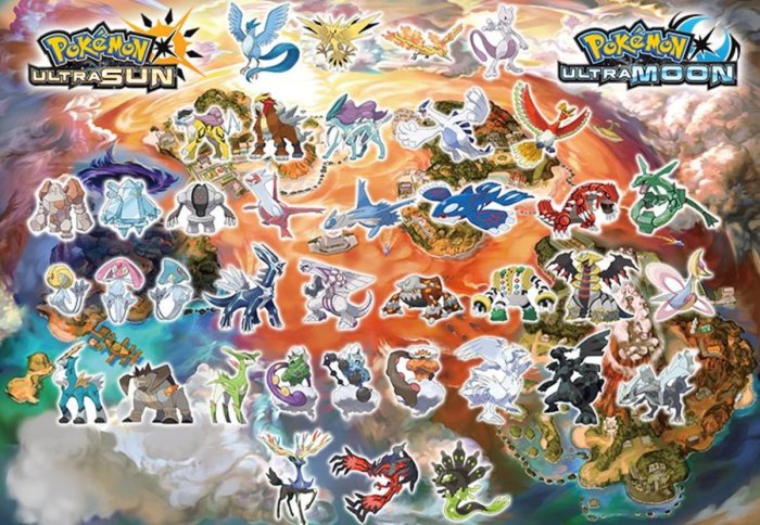 Pokemon moon pokemon map