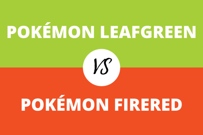 Red pokemon leaf fire green blue fine let games know these do