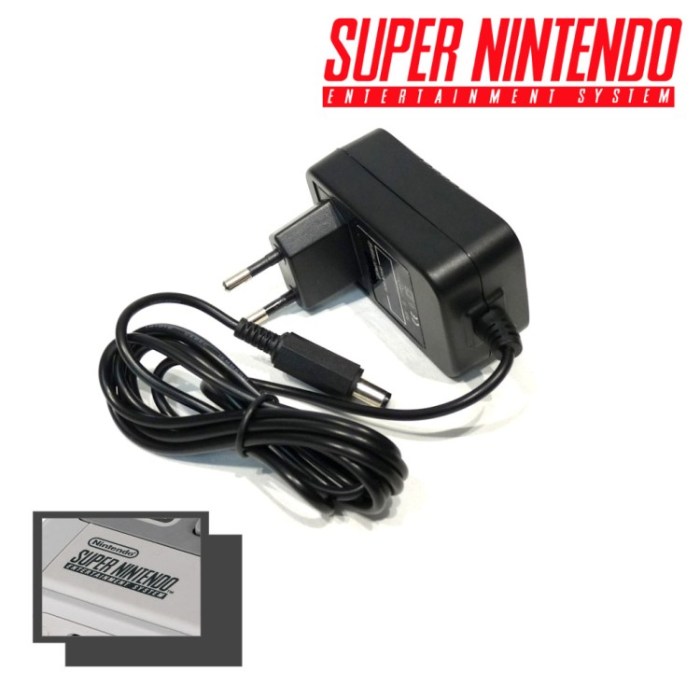 Nintendo adapter snes supply ac power super