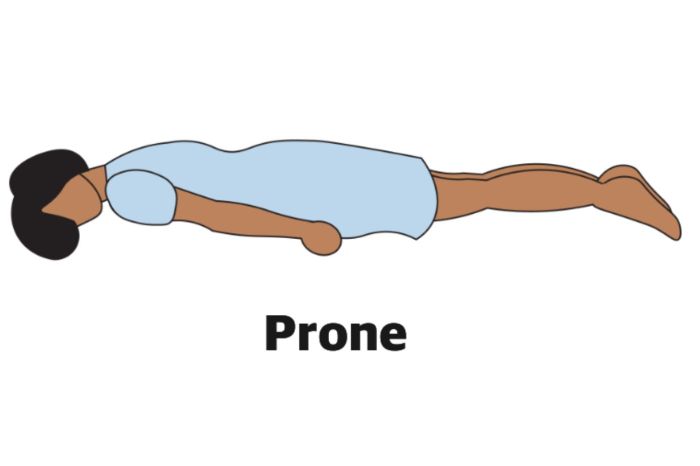 Prone position in cod