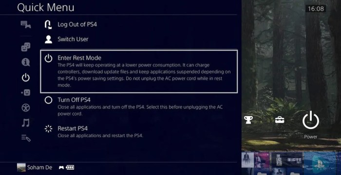 Is rest mode bad for ps4