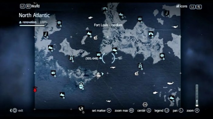Assassins creed rogue map